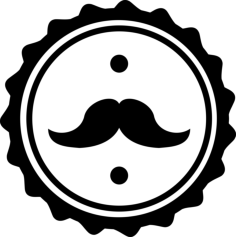 Mustache Hair Salon Symbol Svg Line Art, Free Vectors File